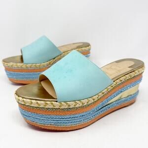 Christian Louboutin Myriama Espadrille Slip On Mules Sandals EU 37